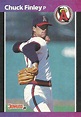 Chuck FInley 1989 baseball card - 1980s Baseball