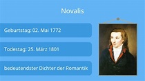 Novalis • Leben und Werke von Friedrich von Hardenberg · [mit Video]