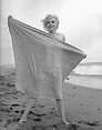 Marilyn at Santa Monica Beach, 1962. Photo by George Barris. (With ...
