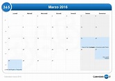 Calendario marzo 2016