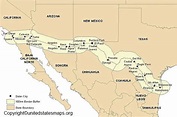 US Mexico Border Map | Map of US Mexico Border