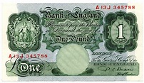 One-pound Note (Bank of England 1928 Type) – Works – eMuseum