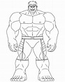 Hulk para colorear 🥇 ¡Dibujos para imprimir y pintar!