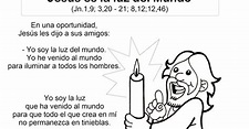 El Rincón de las Melli: EVANGELIO ADAPTADO: Jesús es la Luz del mundo