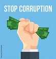 Stop corruption. Vector flat cartoon illustration Stock Vector | Adobe ...