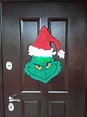 Grinch percha de la puerta Grinch corona de Navidad Navidad en | Etsy