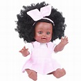 matoen Black Girl Dolls African American Play Dolls Lifelike 35cm Baby ...