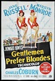 GENTLEMEN PREFER BLONDES Original One sheet Movie Poster MARILYN MONROE ...