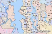 map of seattle | ZIP Code boundaries for Seattle, Washington | Seattle ...