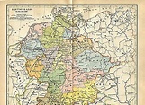 Landkarten 1860-1944 Alte historische Landkarte 1895 Deutschland um das ...