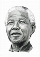 Nelson Mandela by Damien Linnane | Portrait drawing, Portrait, Male sketch