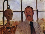 Kunstreproduktionen Selbstporträt Mit Skeleton von Lovis Corinth (Franz ...
