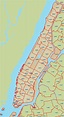 Map of Manhattan postcode: zip code and postcodes of Manhattan