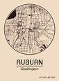 Karte / Map ~ Auburn, Washington - Vereinigte Staaten von Amerika ...