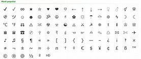 Cool Text Symbols Copy And Paste - Unicode Text Symbols To Copy And ...
