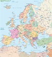 Mapa de Europa, capitales y principales ciudades