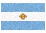 15361051-dibujado-a-mano-ilustración-de-la-bandera-de-argentina ...