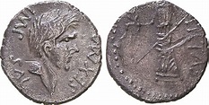 Romanas - República - Sexto Pompeu - Denário; ... - Numisma Leilões