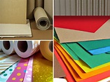 Materiales para manualidades: papel, cartulina y cartón