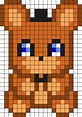 Freddy Plush Perler Bead Pattern / Bead Sprite | Pixel art grid, Pixel ...