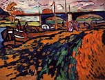 Maurice de Vlaminck - Barges in Chatou, 1905 | Painting, Art, Fauvism