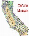 California Mountain Ranges Map Psdhook - Bank2home.com