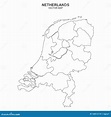 Mapa Político De Los Países Bajos Aislado Sobre Fondo Blanco ...