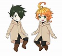 The Promised Neverland Ray and Emma Chibis by Tameow on DeviantArt