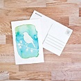 How To Make Easy Art Postcards | Postcard art, Watercolor postcard, Diy ...