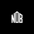 diseño de letras nob. diseño de logotipo de letras nob sobre fondo ...
