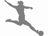 Female Soccer Player Silhouette | Free vector silhouettes
