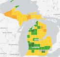 Population Map Of Michigan - Tourist Map Of English