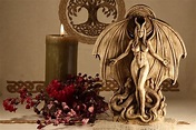 Lilith Lilith Statue Inanna Hel Goddess Statue Wiccan Altar - Etsy