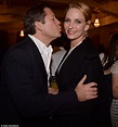 Uma Thurman kisses partner Arpad Busson at Charlie and the Chocolate ...