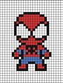 Spider-Man Pixel Art | Dibujitos sencillos, Cuadricula para dibujar ...