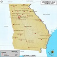 Universities In Georgia Map – Map Vector