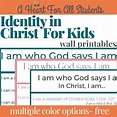 Who I Am in Christ Printable Art for Kids: 30 Bible Verses