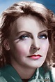 Greta Garbo (1905 - 1990), colorized 1939 photo for her film Ninotchka ...