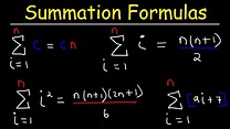 Summation Formulas and Sigma Notation - Calculus - YouTube