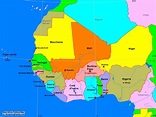 West Africa Political Map - A Learning Family