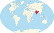 La India en el mapa mundial: países circundantes y ubicación en el mapa ...