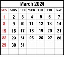 March 2020 Calendar Excel Sheet | Free Printable Calendar