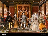 Una Allegoria del Tudor successione, la famiglia di Enrico VIII, c.1590 ...