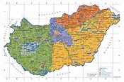 Large detailed touristic regions map of Hungary | Vidiani.com | Maps of ...