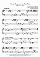 Always Remember Us This Way Solo Piano Sheet Music PDF Download ...