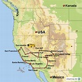 StepMap - USA -Westen - Landkarte für USA