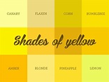 Describing 11 Commonly Used Shades of Yellow