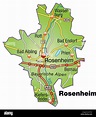 Mapa de Rosenheim Imagen Vector de stock - Alamy