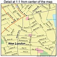 New London Connecticut Street Map 0952280