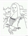 Mona Lisa Line Drawing at PaintingValley.com | Explore collection of ...